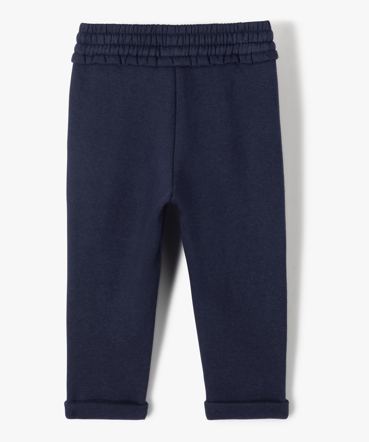 Pantalon bébé fille à pinces en maille marine | GEMO