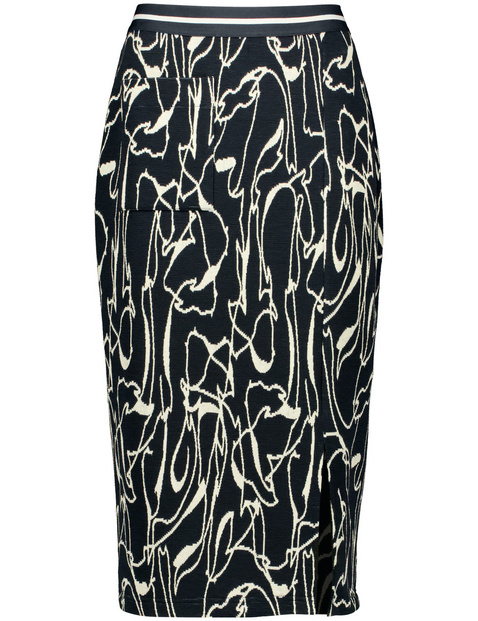Midirock mit Jacquard-Muster