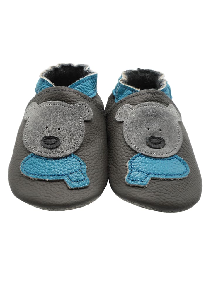 Yalion Leder-Krabbelschuhe 