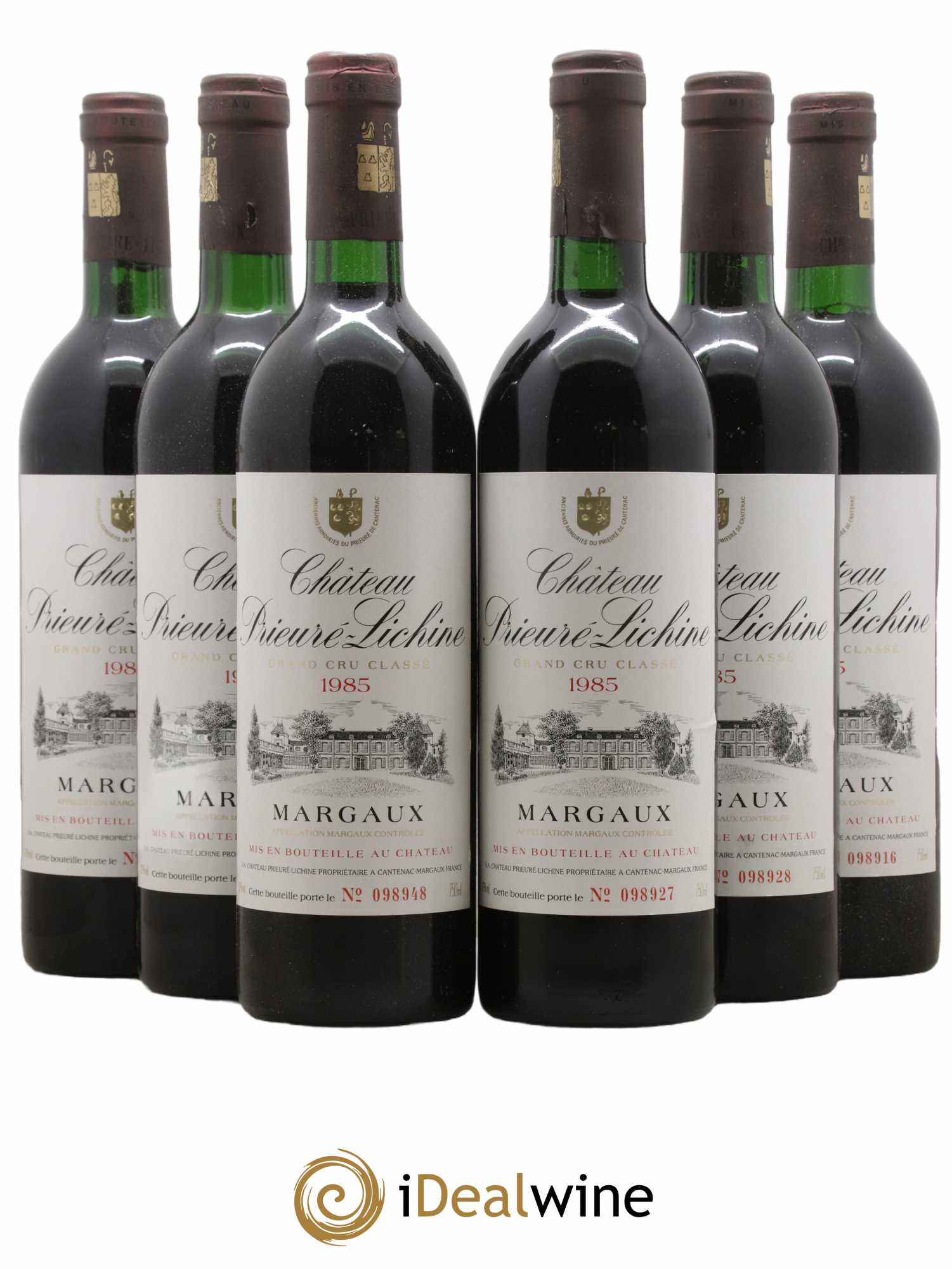Château Prieuré Lichine 4ème Grand Cru Classé  1985 - Lot de 6 Bouteilles