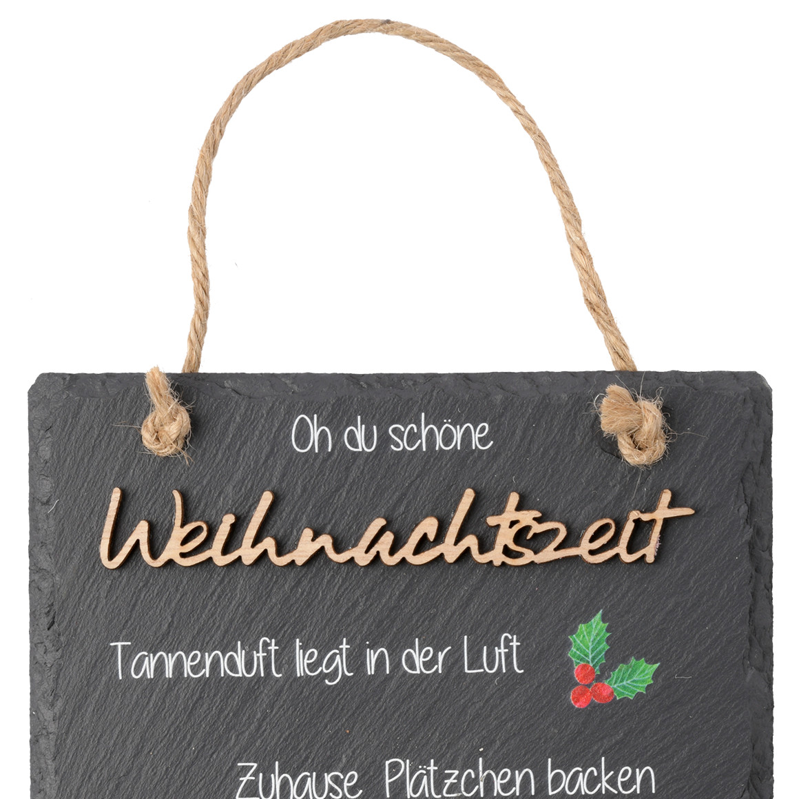 Deko-Hänger  aus Schiefer dunkelgrau