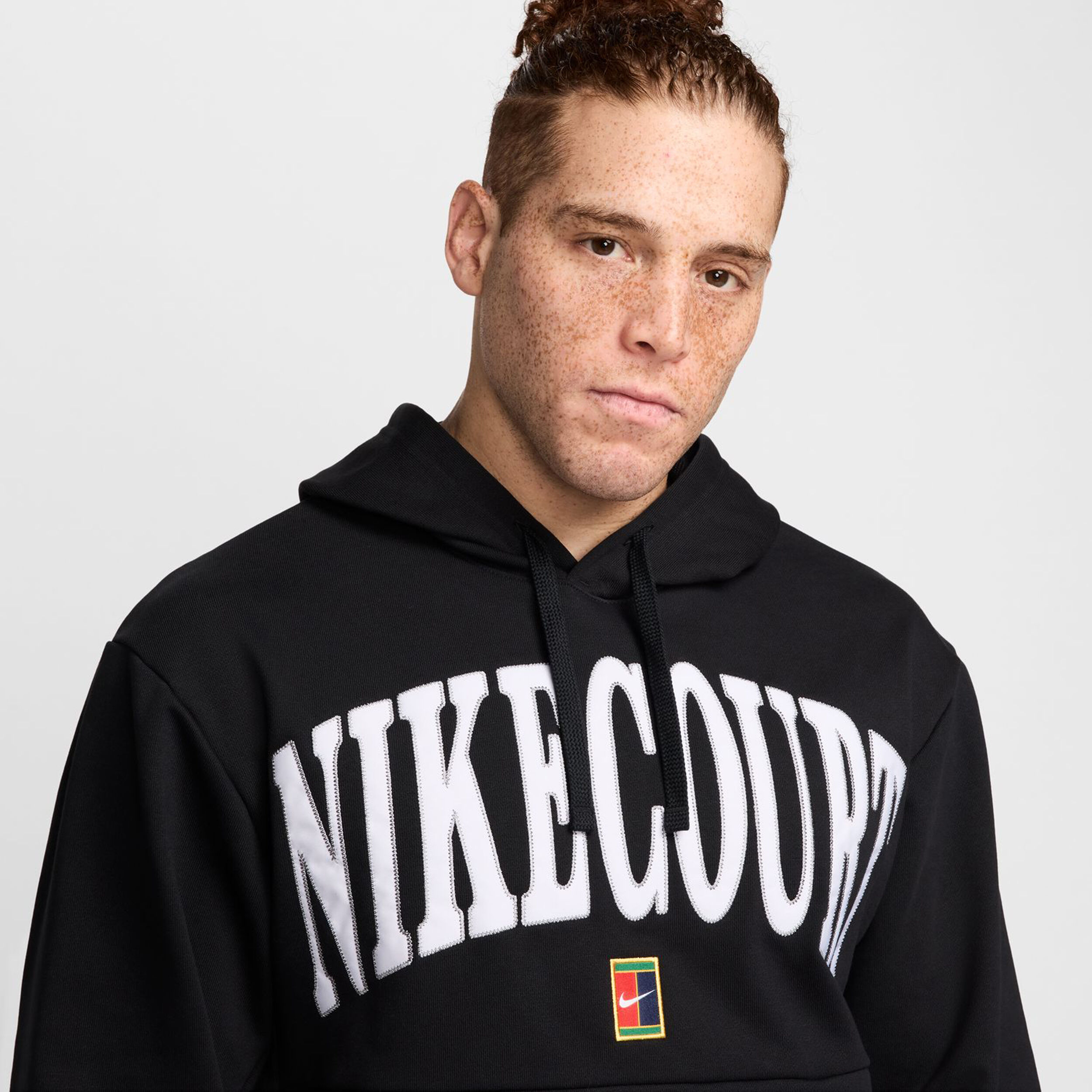 Dri-Fit Fleece Heritage Hoody Herren - Schwarz, Weiß