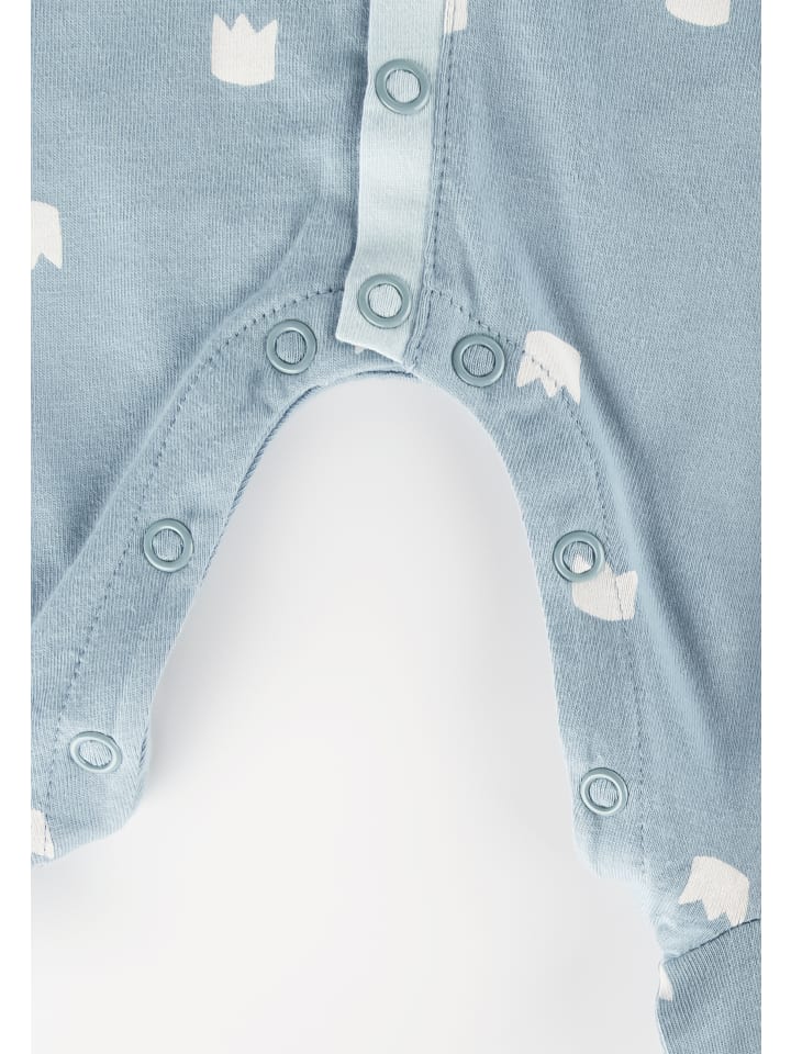 Sigikid Overall mit Füßchen und Klappbündchen an den Ärmeln Classic Baby in blau günstig kaufen