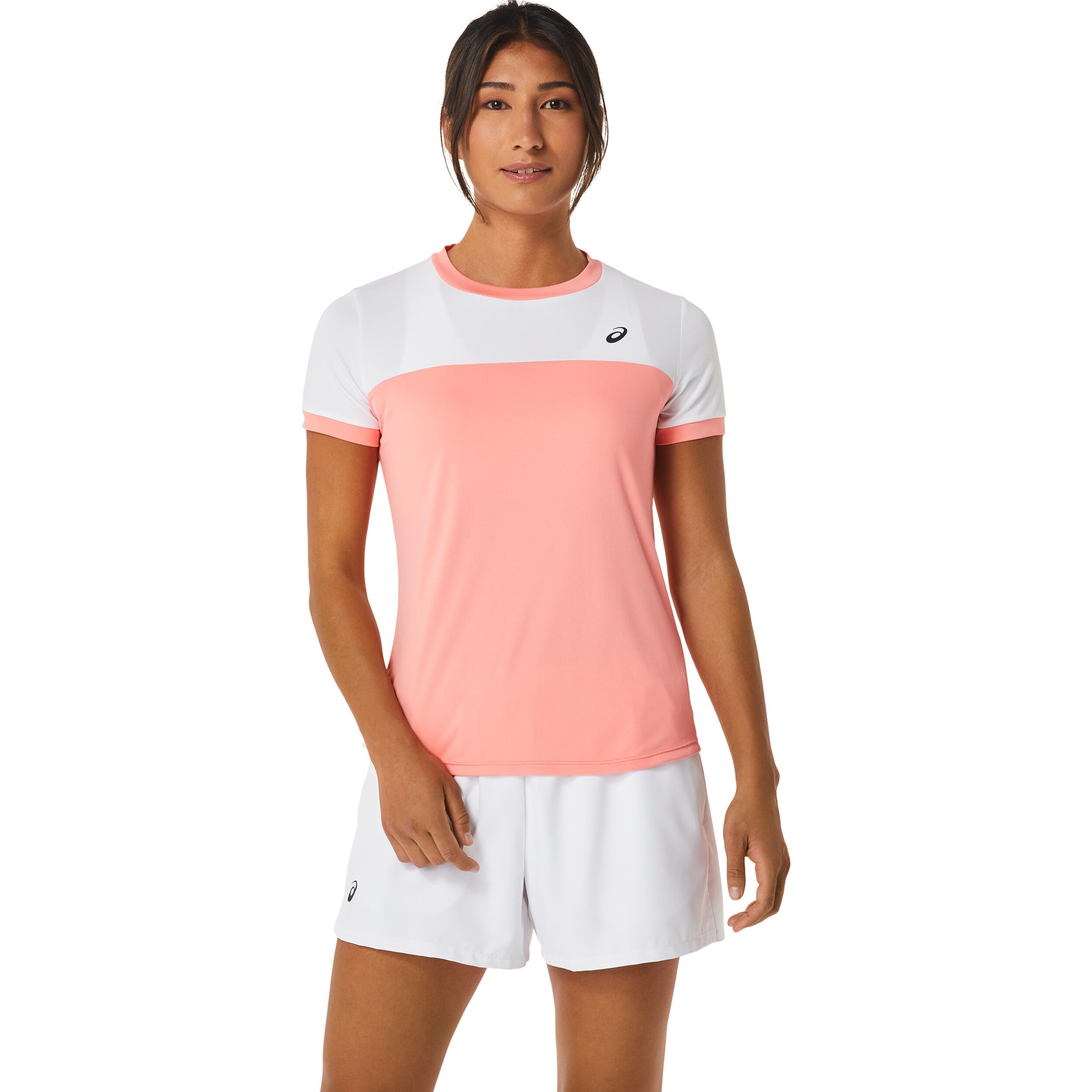 Court T-Shirt Damen - Rosa, Weiß
