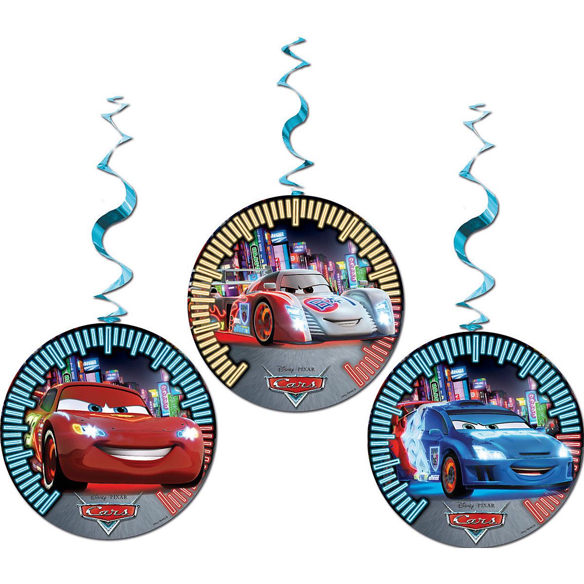 Dekohänger   Cars Neon, 3 Stück