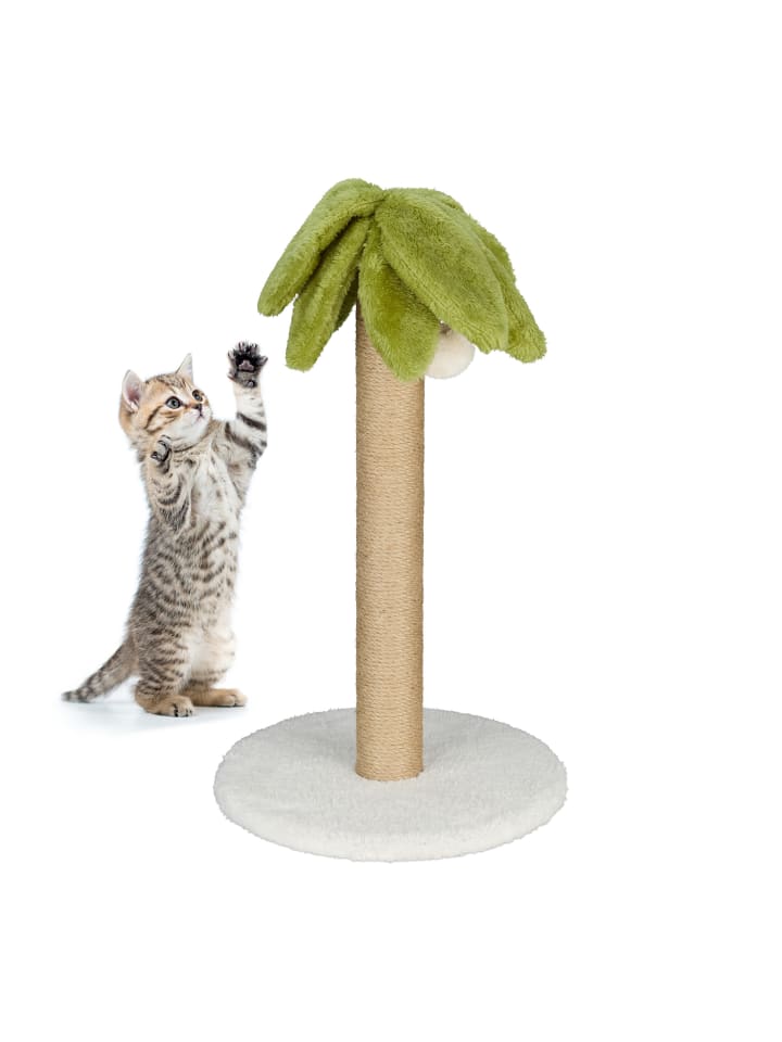 relaxdays Kratzsäule in Natur/ Grün - (H)54 x Ø 31 cm günstig kaufen onesize