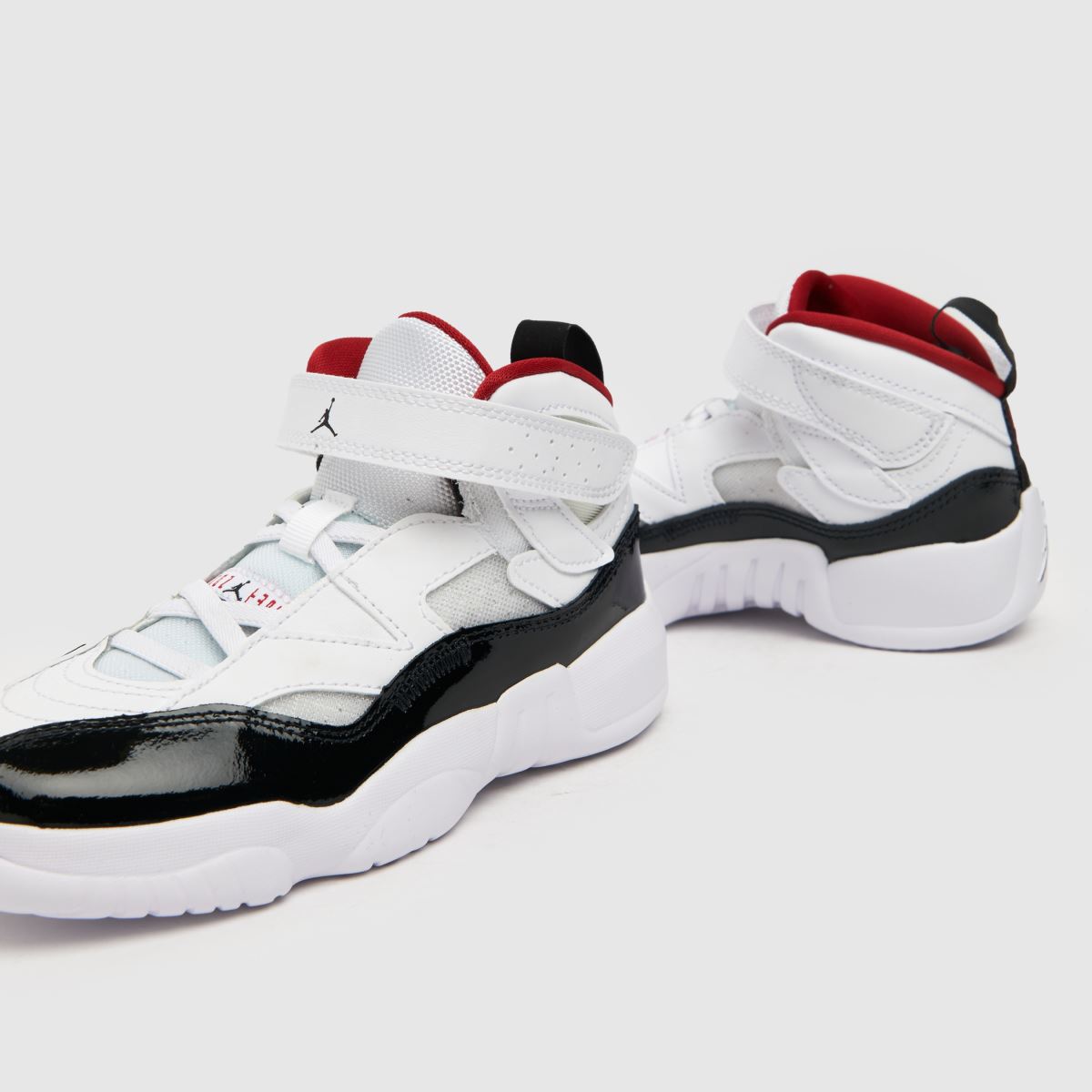 Nike vita & röda Jumpman Two Trey Junior-sneakers