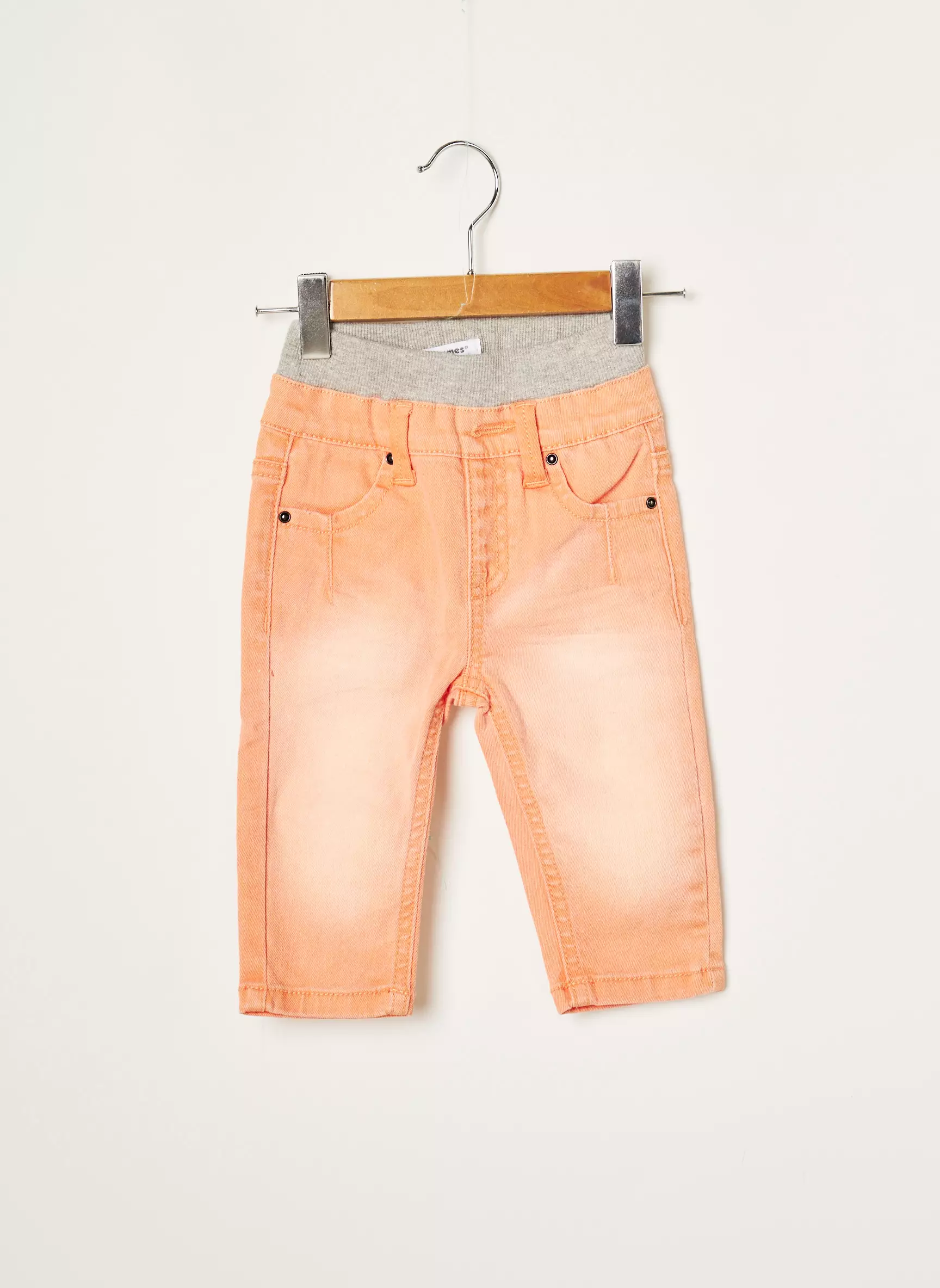 3 Pommes Pantalons Droits Garcon couleur orange