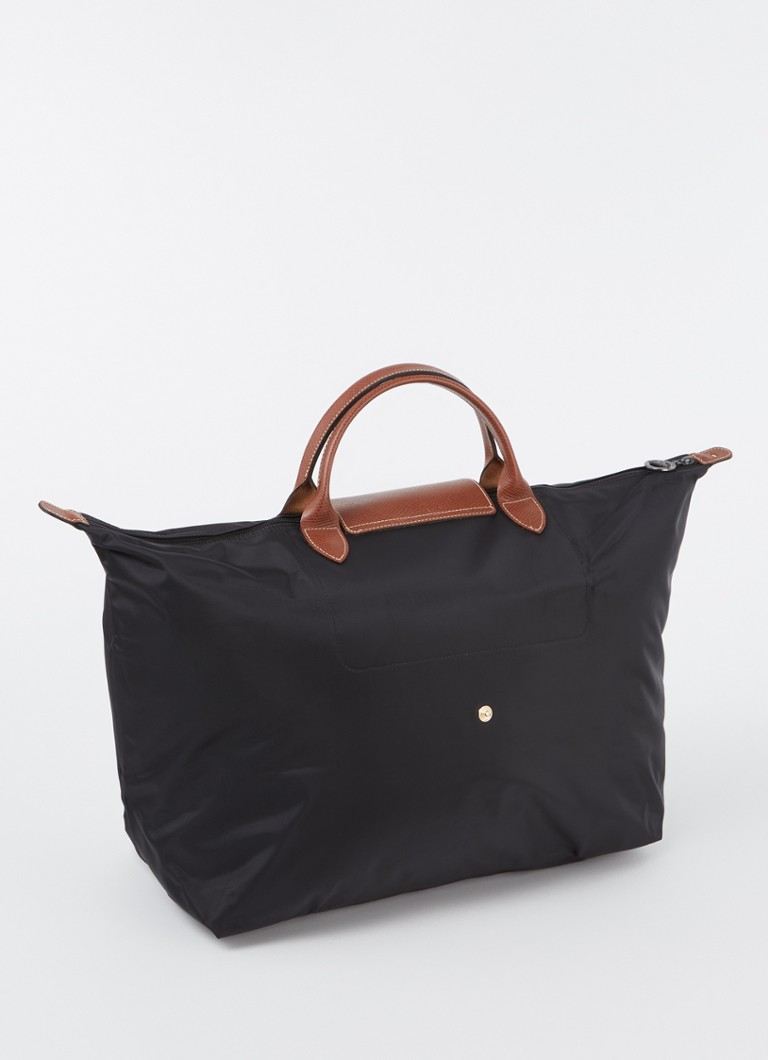 Geantă de călătorie Longchamp Le Pliage L cu detalii din piele