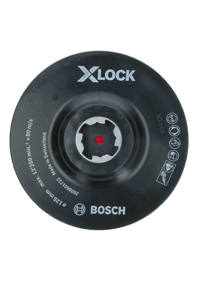 Bosch Blue Zubehör 2608601722 X-LOCK Stützteller mit Klettverschluss 125 mm
