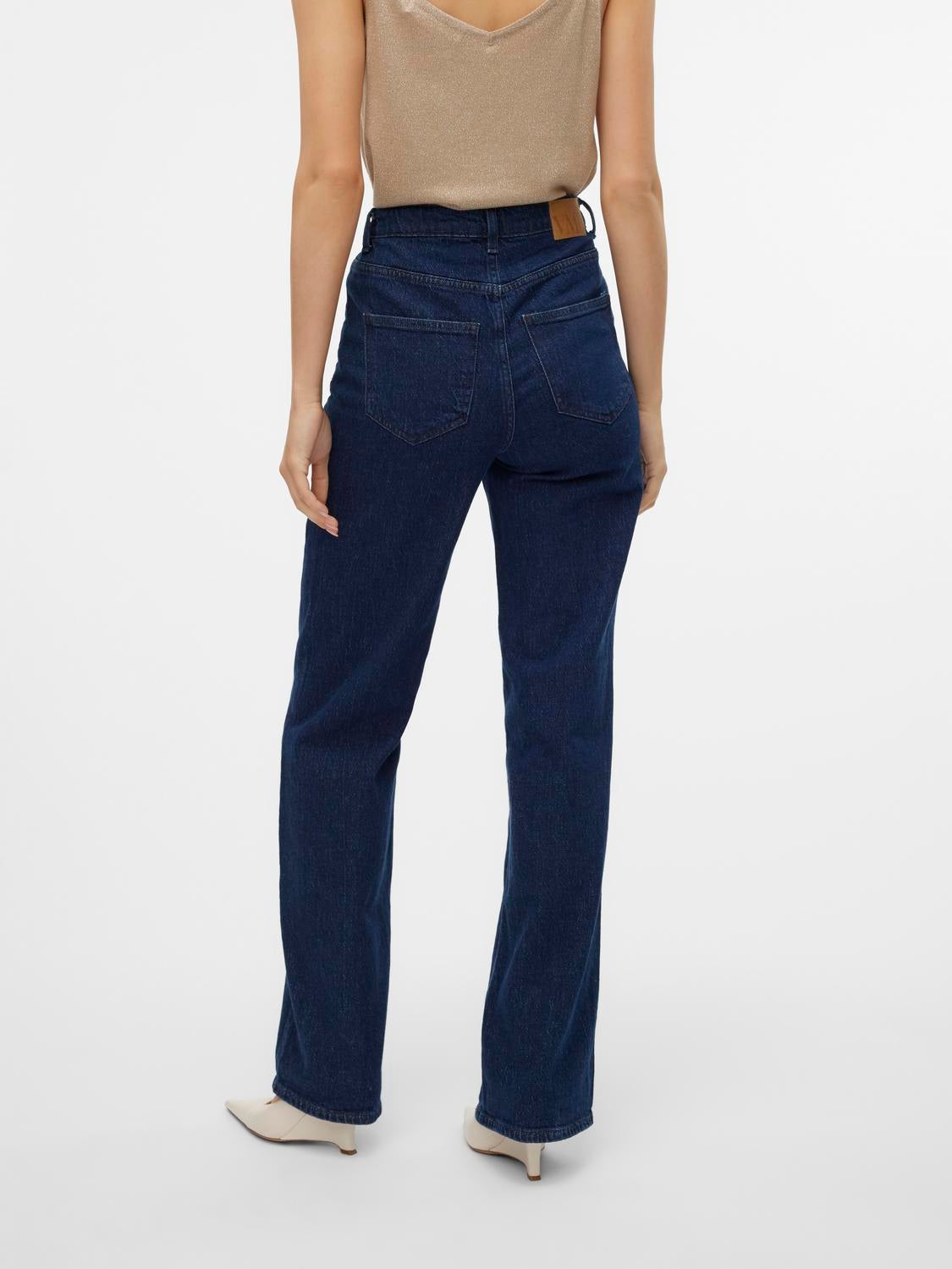VMTESSA Hohe Taille Weit geschnitten Jeans
