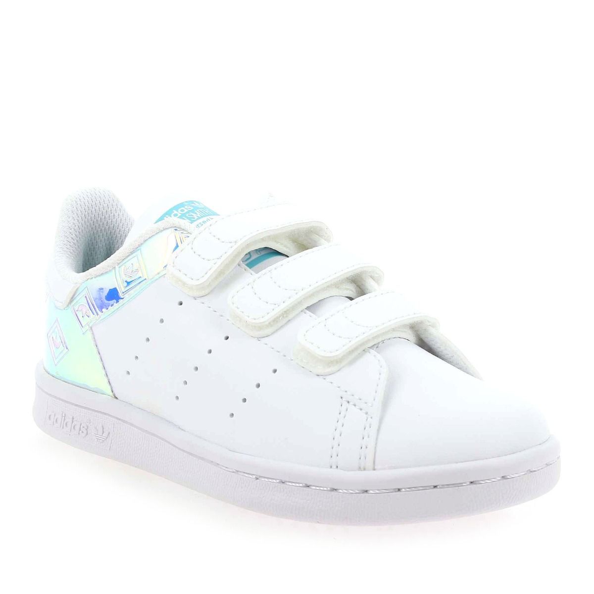 Adidas Originals  STAN SMITH METAL VELCRO H21 - Blanc Multi