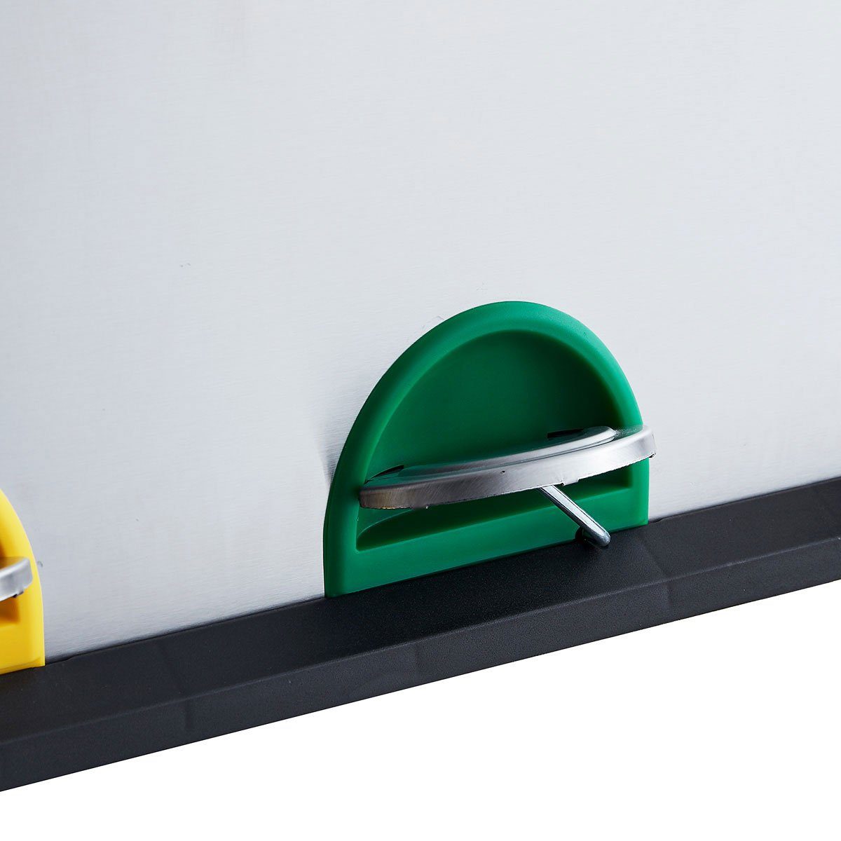 SVITA Mülleimer TC2X8, Küchen-Eimer, Abfalleimer, 2er- Mülltrennung, Treteimer, Silber