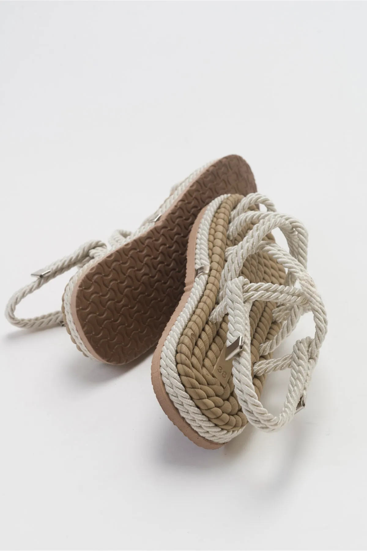 Luvi  Ip Beige Damensandalen