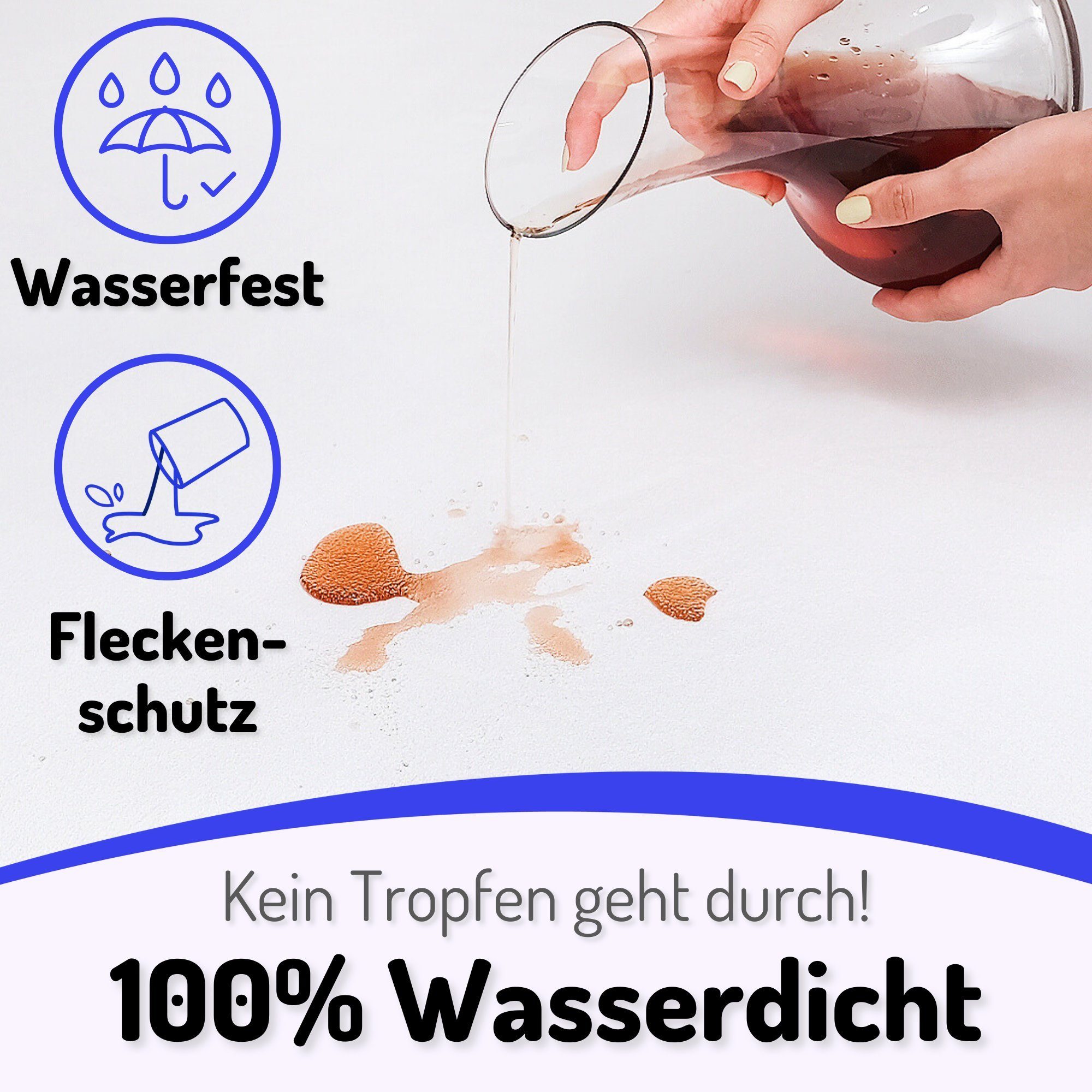 Matratzenschoner Wasserdicht 100% Baumwolle Inkontinenz Matratzenauflage Elastoria Parpalinam, 100% wasserfest, Atmungsaktiv, Hygienisch, Kein Knistern, Geräuschsarm