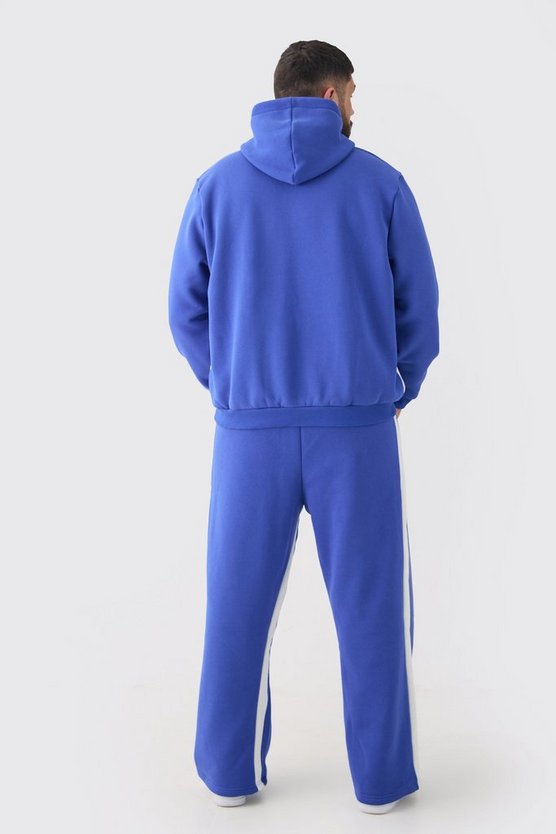 Plus Trainingsanzug mit Homme Alien Print und Kapuze