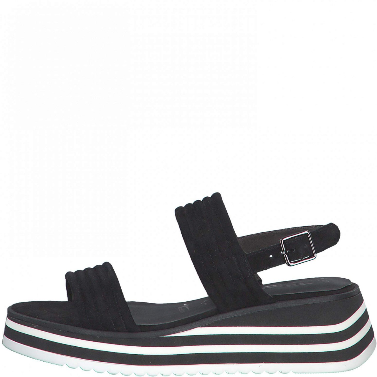 TAMARIS Komfort Sandalen schwarz Da.-Sandalette