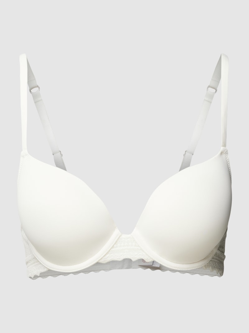 Schalen-BH mit Spitzenbesatz Modell 'EVERYDAY LACE' in weiß