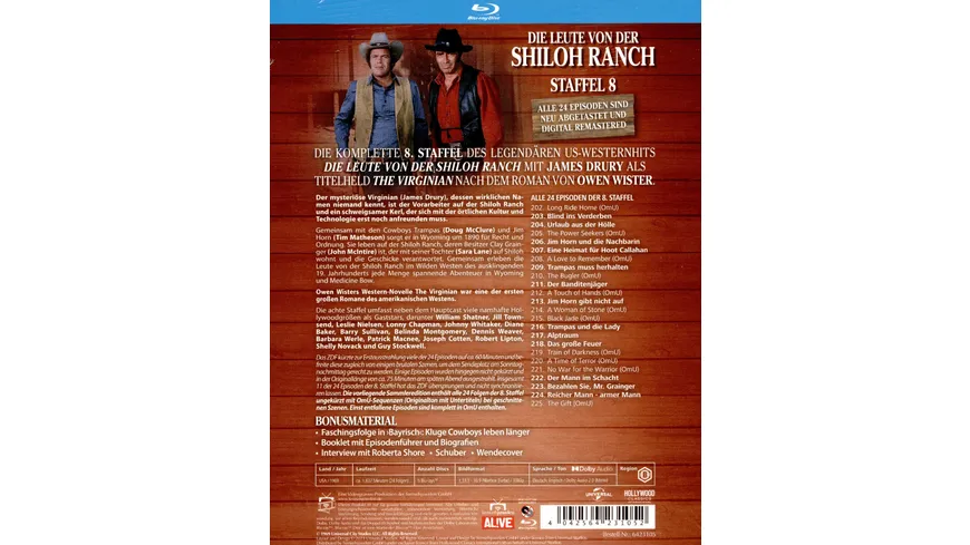 Die Leute von der Shiloh Ranch - Staffel 8 (HD-Remastered) (Fernsehjuwelen)  [5 BRs]