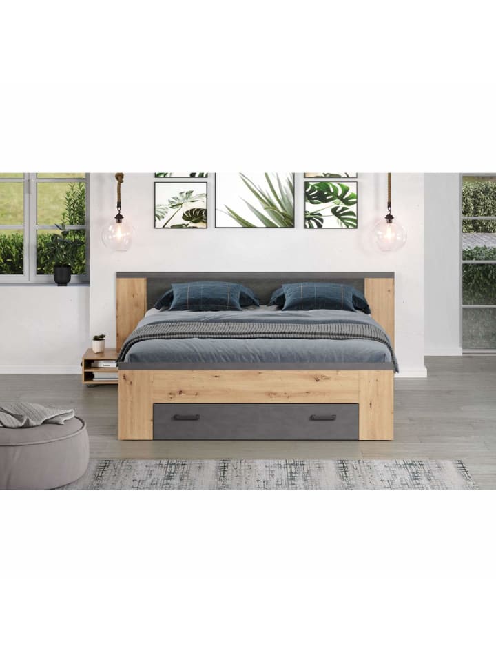 ebuy24 Bett Follow Eiche 230 x 203 cm günstig kaufen onesize