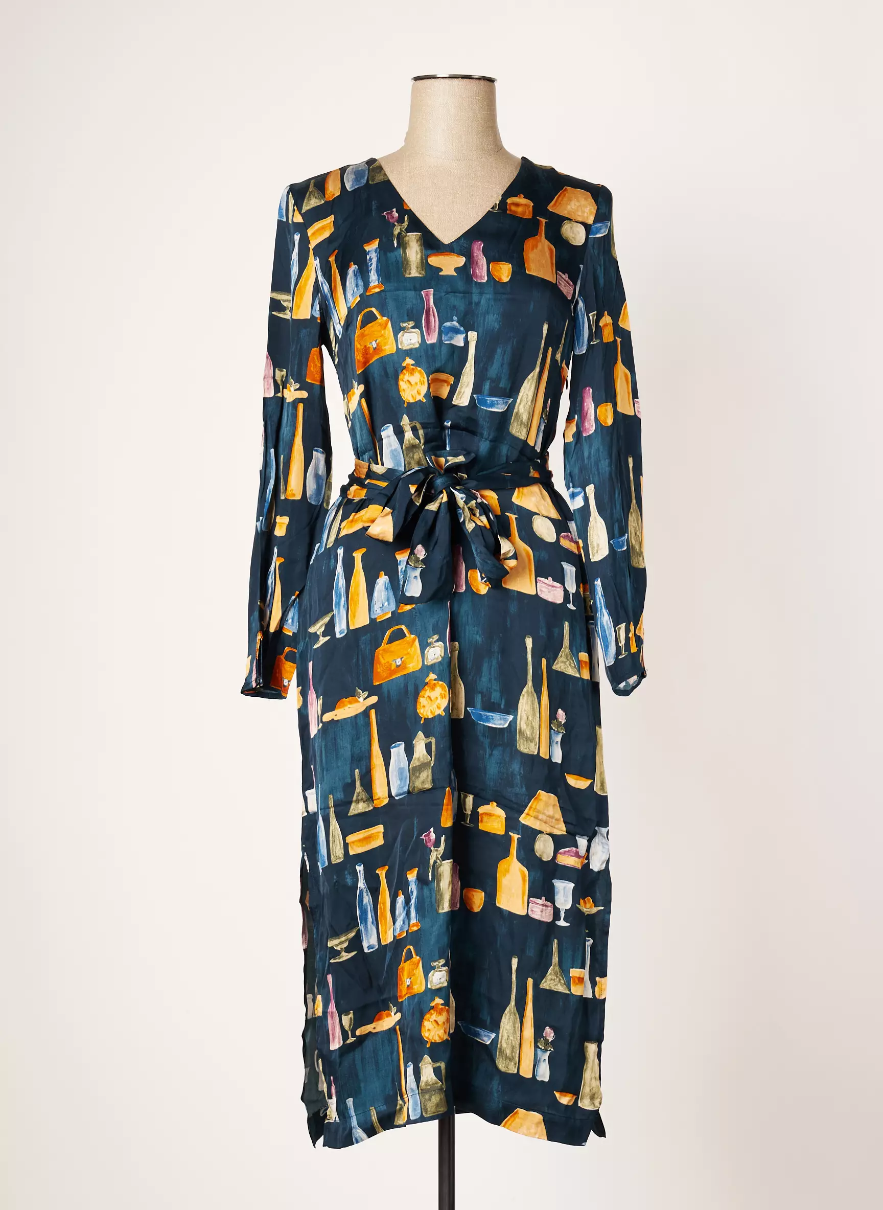 Nice Things Robes Mi Longues Femme couleur bleu