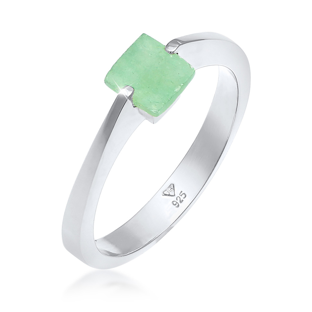 Elli PREMIUM Elli PREMIUM Bague Femmes Classique Pyramide Élégante avec Pierre Précieuse de Ja Bague