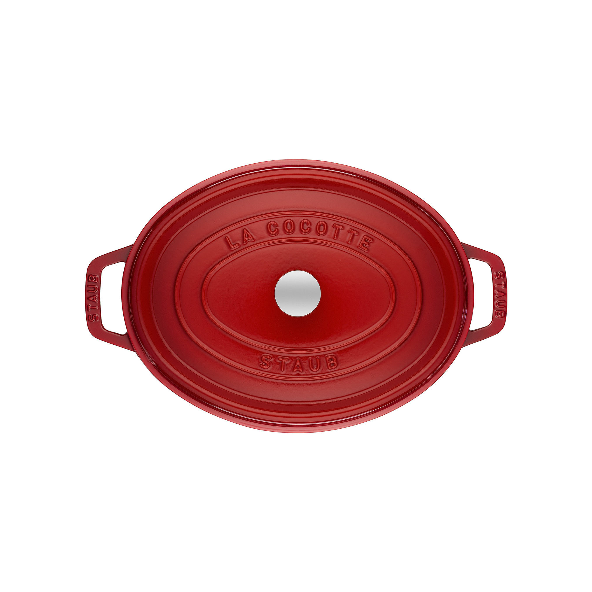 Cocotte 27 cm, oval, Kirsch-Rot, Gusseisen
