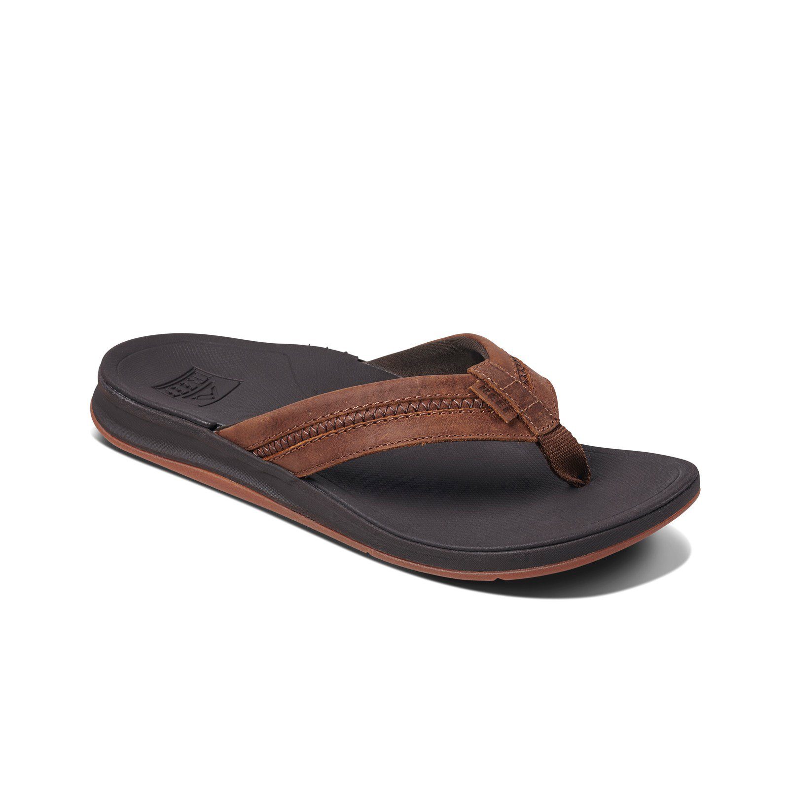 Reef Zehentrenner Sandale Leather Ortho Coast Zehentrenner (1-tlg) Anatomisch geformtes Fußbett, leichtes EVA Fußbett