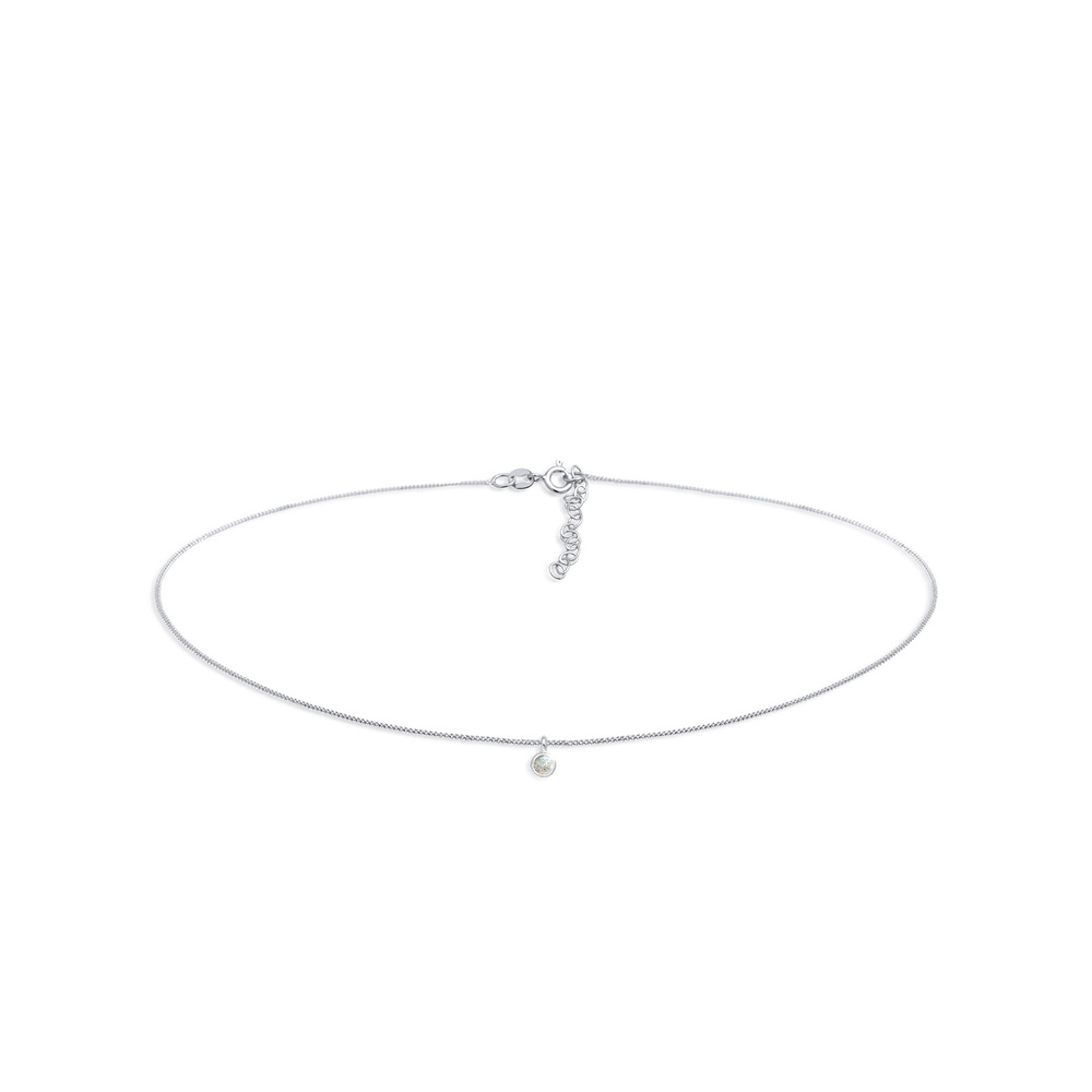 Elli Elli Collier Femme Choker Solitaire Trend avec pierre précieuse Labradorite en ar collier