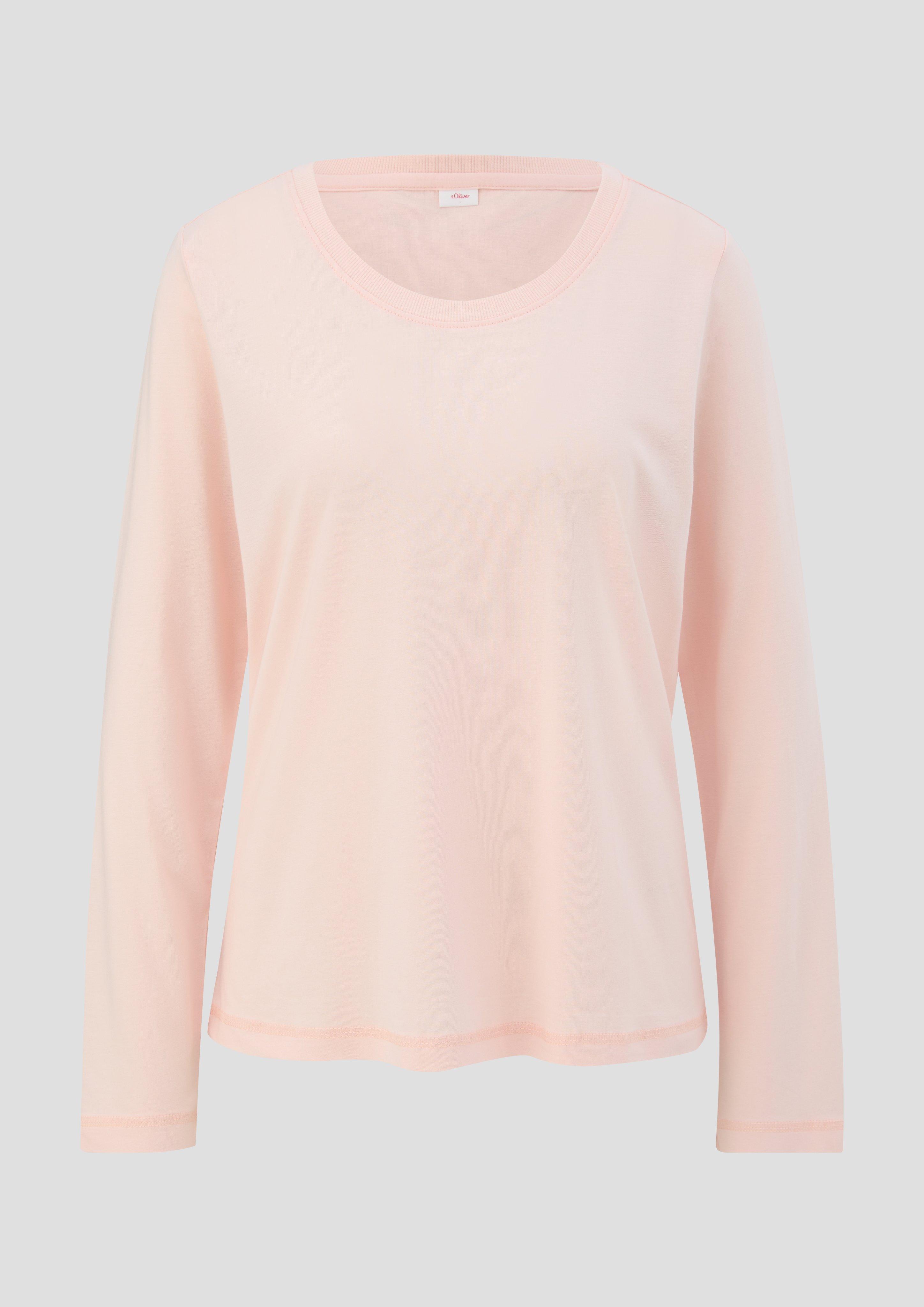 Pyjama Langarmshirt aus Viskose-Baumwollmix  6009001-4000
