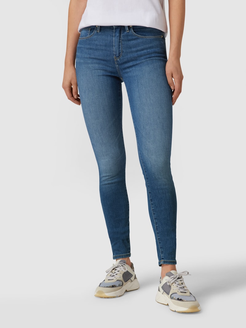 Skinny Fit Jeans mit Stretch-Anteil Modell 'Como' in blau
