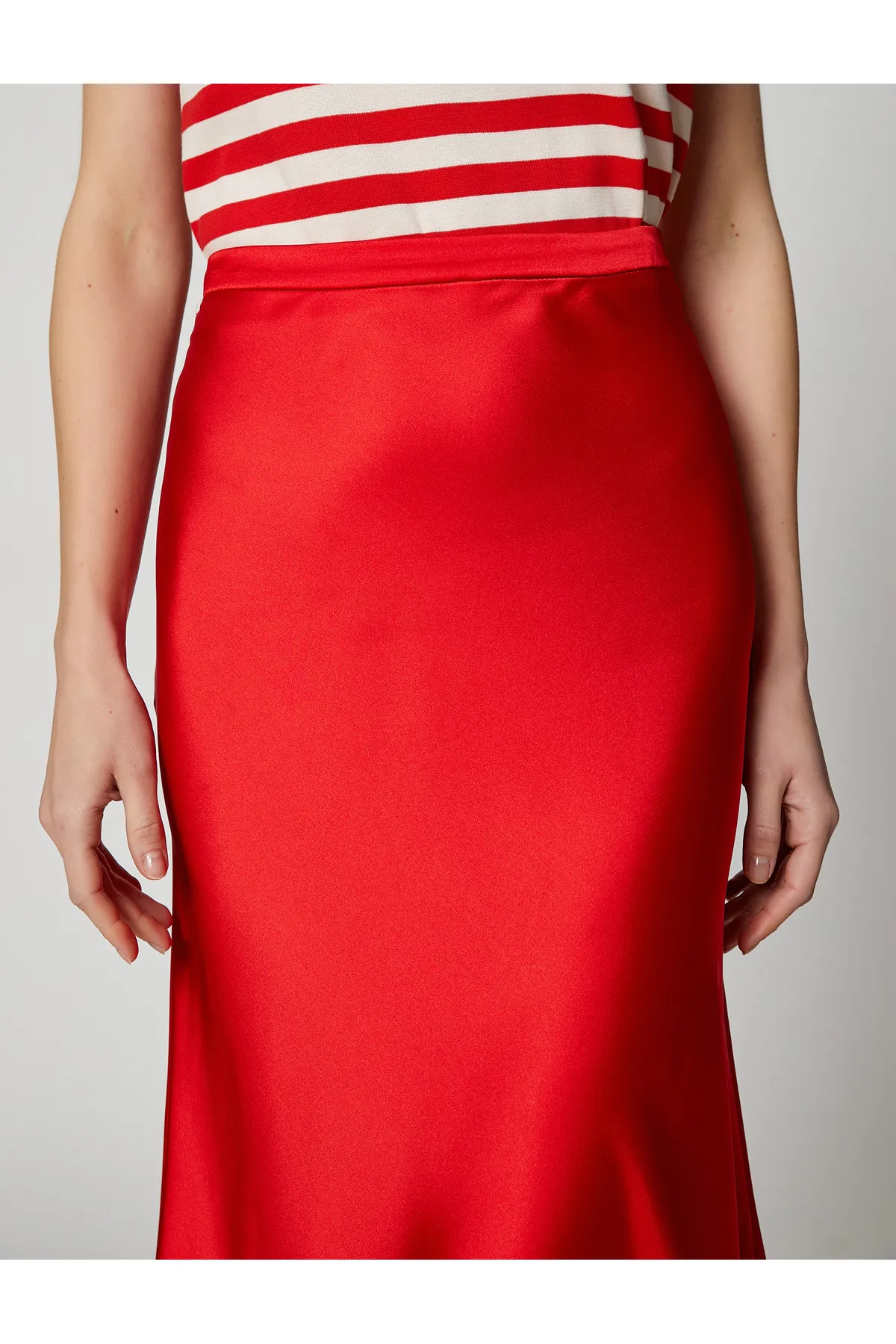 Koton  Midi-Rock in A-Linie aus Satin