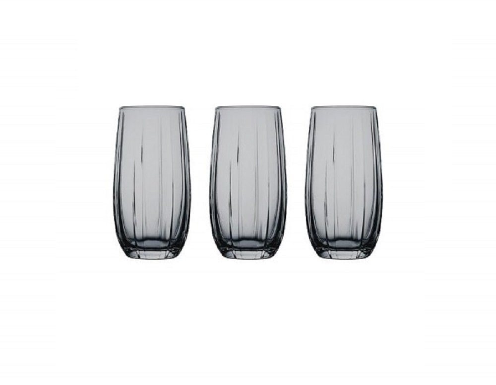 Pasabahce Glas Linka 3-Teilig Trinkglasin Grau 500 CC Gläser Wassergläser