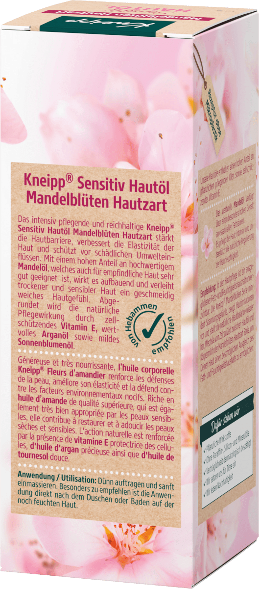 Körperöl Hautzart Mandelblüten, 100 ml