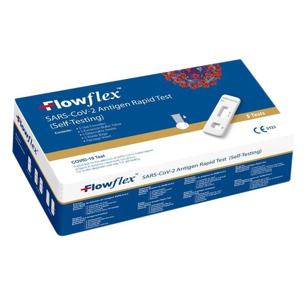 Test di autodiagnosi FlowFlex COVID-19, 5 pezzi