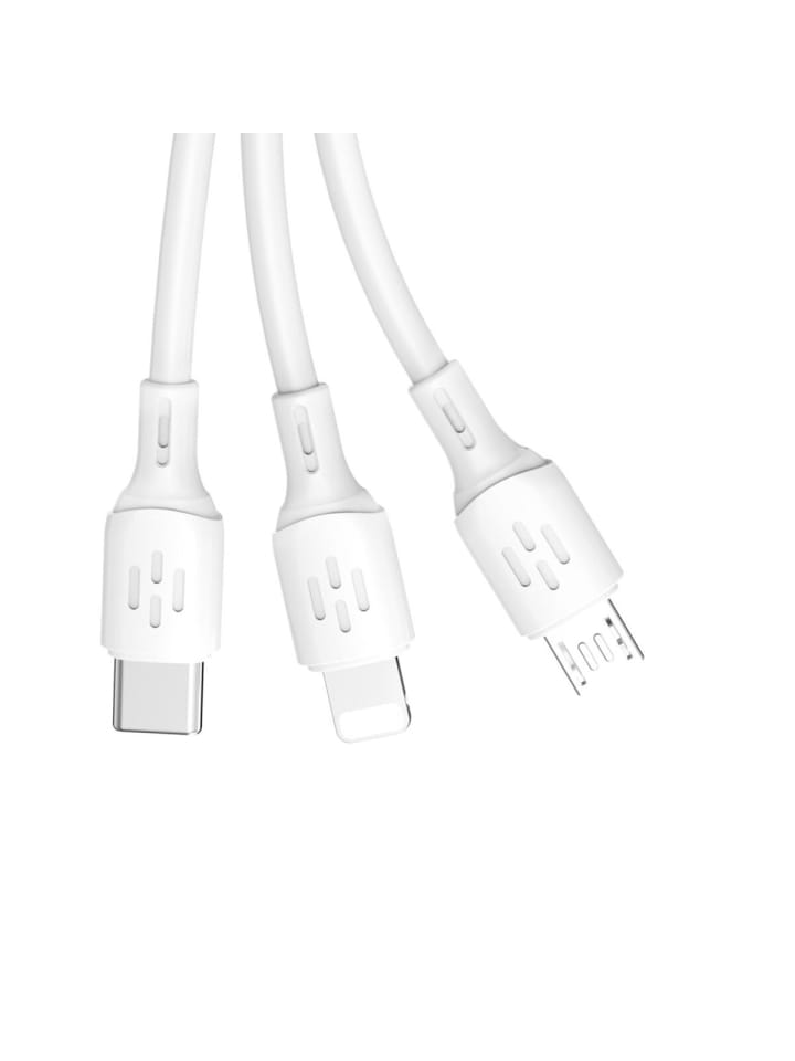 COFI 1453 USB-Kabel Ladekabel – USB C / Micro-USB / iPhone-Anschluss 480 Mbit/s in Weiß günstig kaufen onesize
