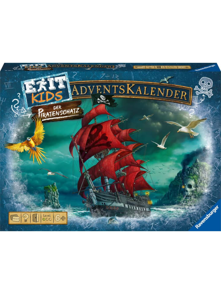 Ravensburger Adventskalender Mystery kids, Exit, Der Piratenschatz, ab 6 Jahre günstig kaufen onesize