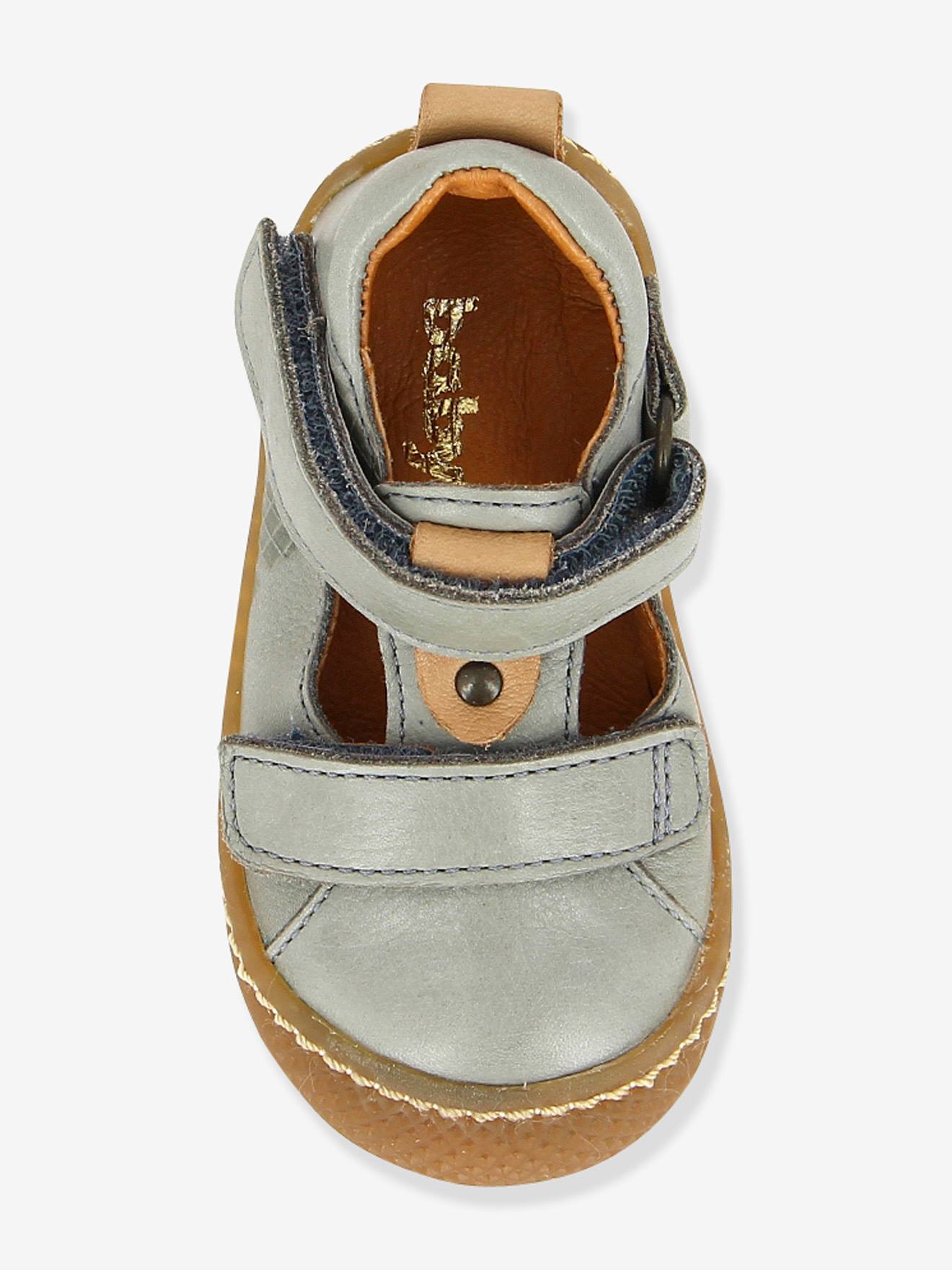 Bottillons salomés cuir bébé garçon Sebastien Babybotte® gris