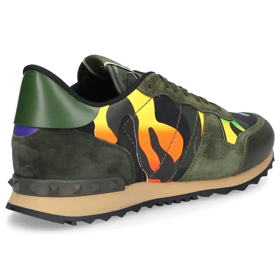 Valentino Garavani - Sneaker low ROCKRUNNER Veloursleder - grün