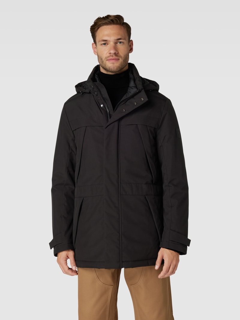 Jacke mit verdecktem Reißverschluss Modell 'LUXURY ESCAPE' in schwarz