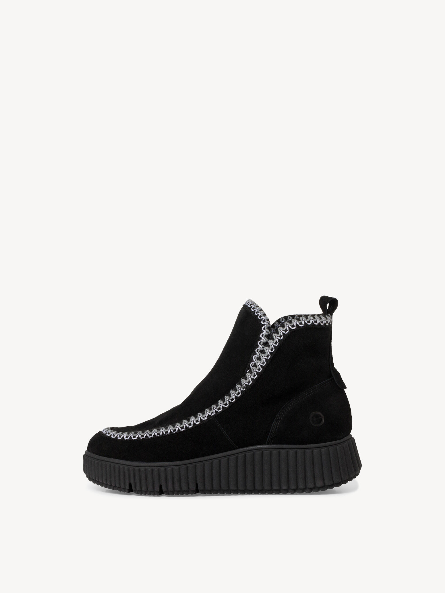 Bottine en cuir - noir doublure chaude
