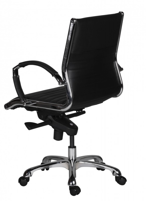Amstyle Drehstuhl Leder schwarz - Bürostuhl 5-Punkt Multiblock-Mechanik