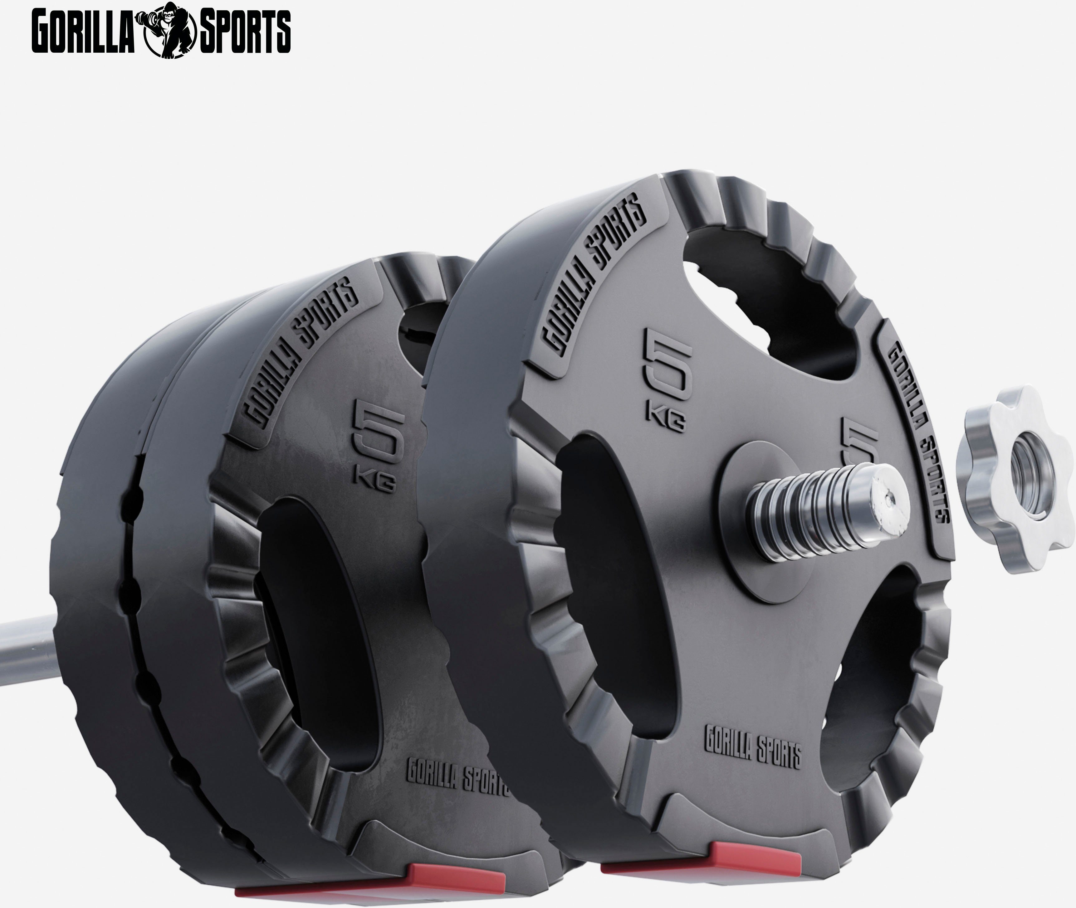 GORILLA SPORTS Hantelscheiben 30 kg - 6 x 5 kg, 30 kg, (Set, 6-tlg)