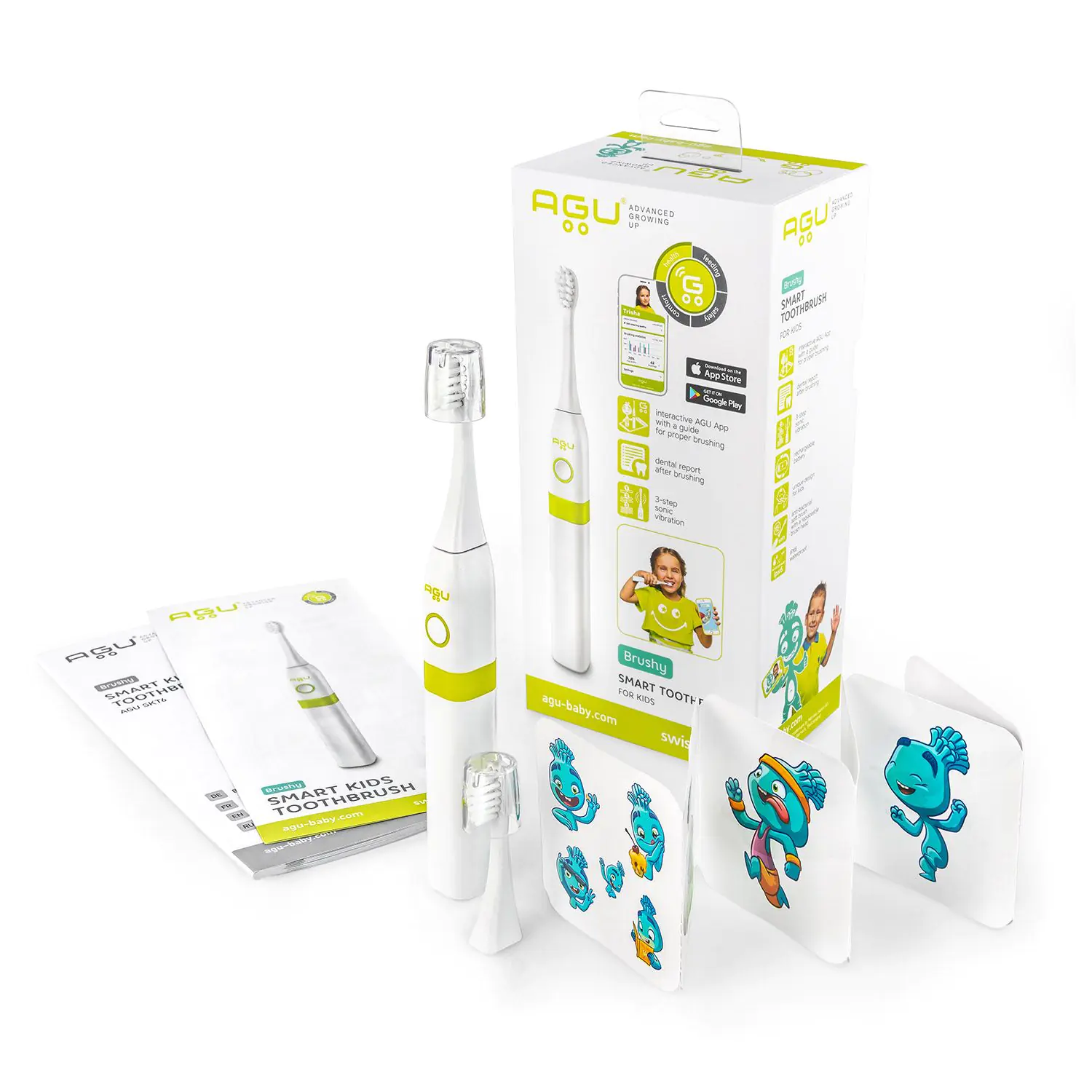 Agu Baby Smart Kids pametna električna četkica za zube s aplikacijom Agu SKT6
