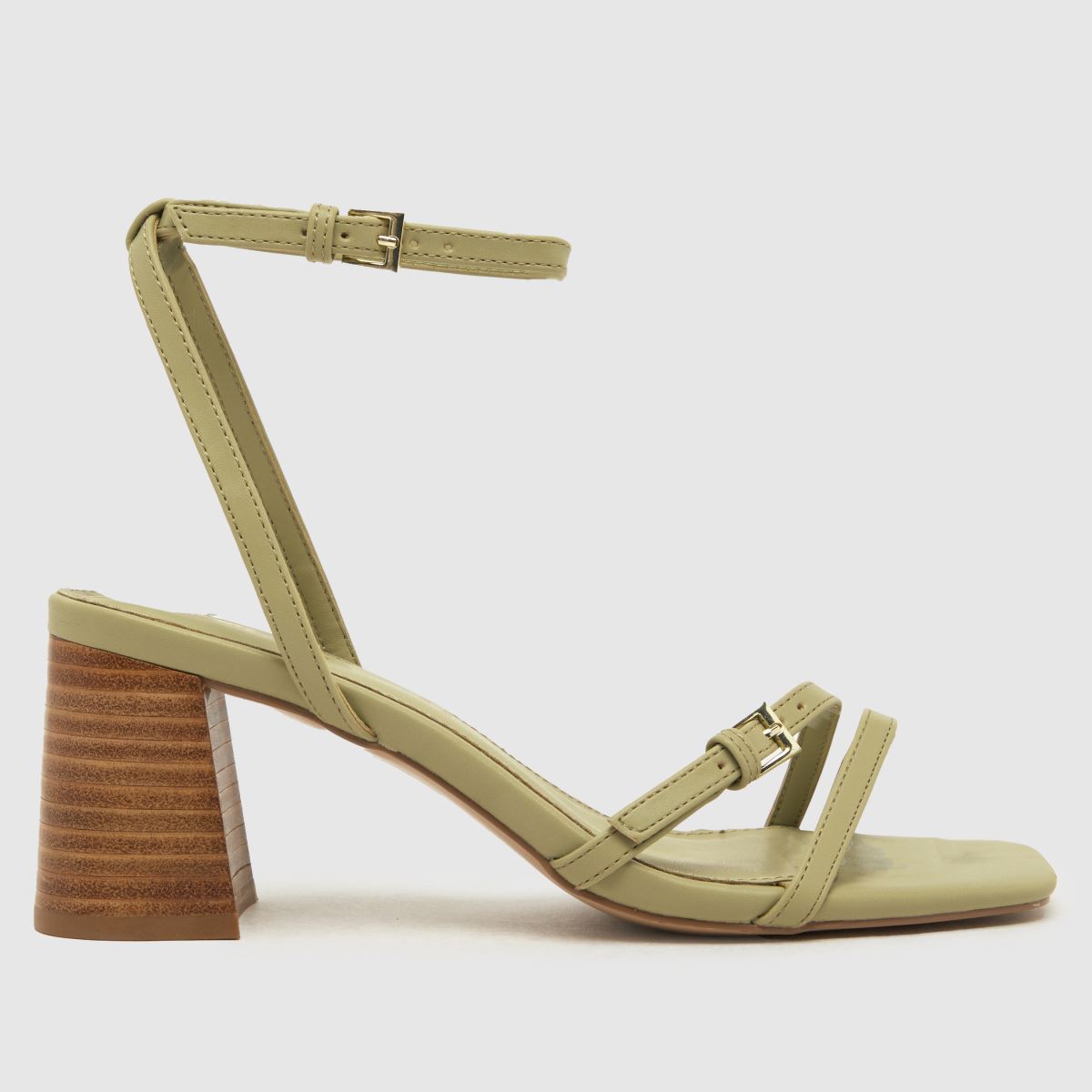 Schuh Saturn pántos, blokkos magassarkú, világoszöld színben