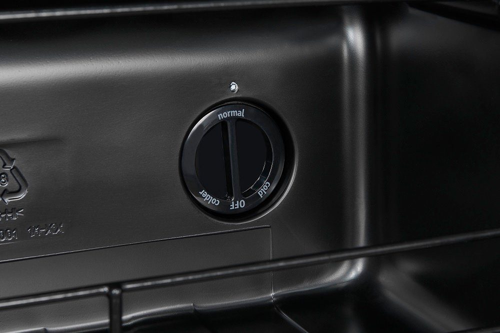 exquisit Weinkühlschrank WS1-12-GT-030G,für 14 Flaschen Isolierglastür schwarz EEK: G