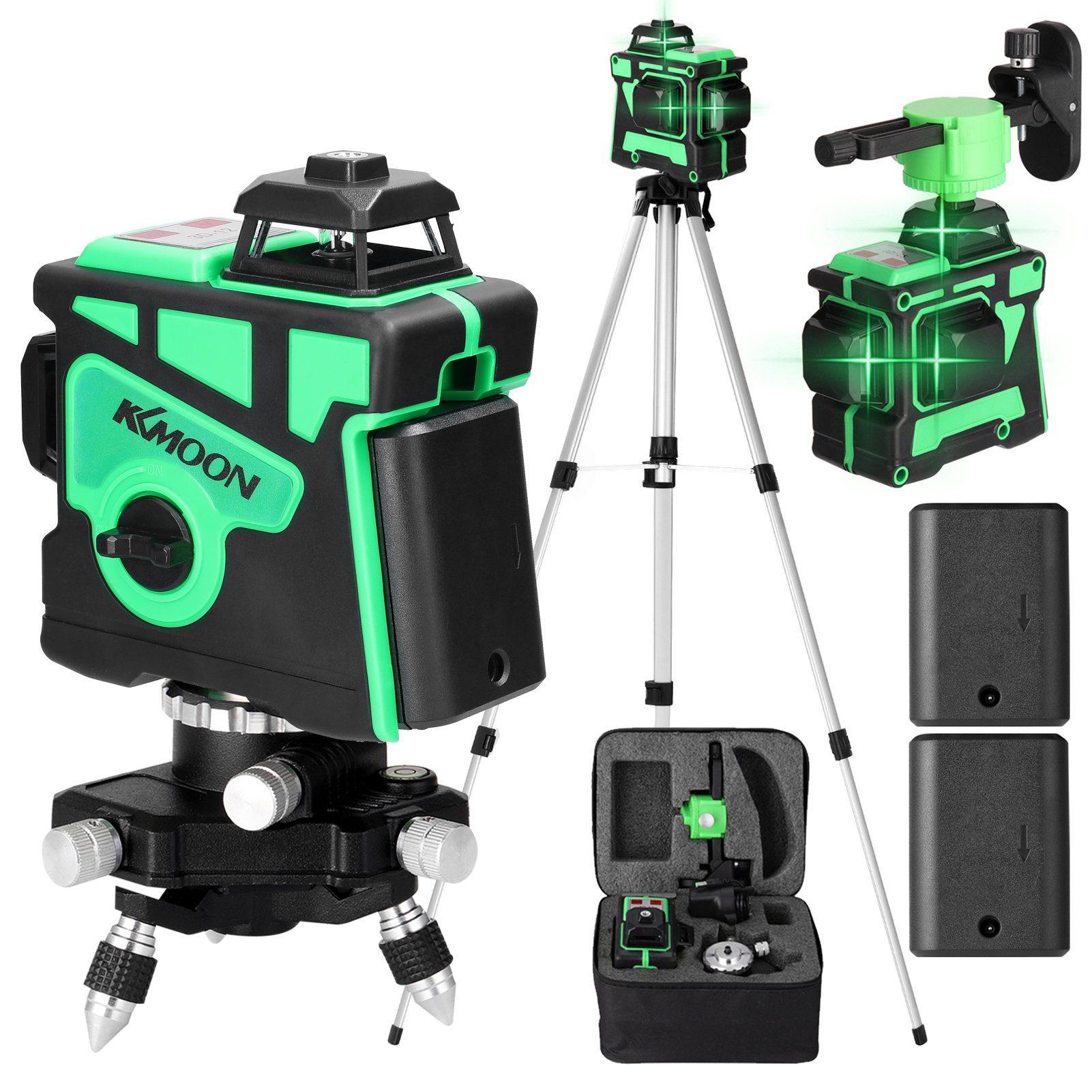 Tidyard Linienlaser 3D-Laser-Level-Tool 12 Linien mit 1,2 m Stativ
