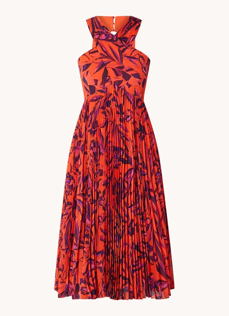 Abito midi Sorella di Phase Eight, plissettato e con stampa floreale.