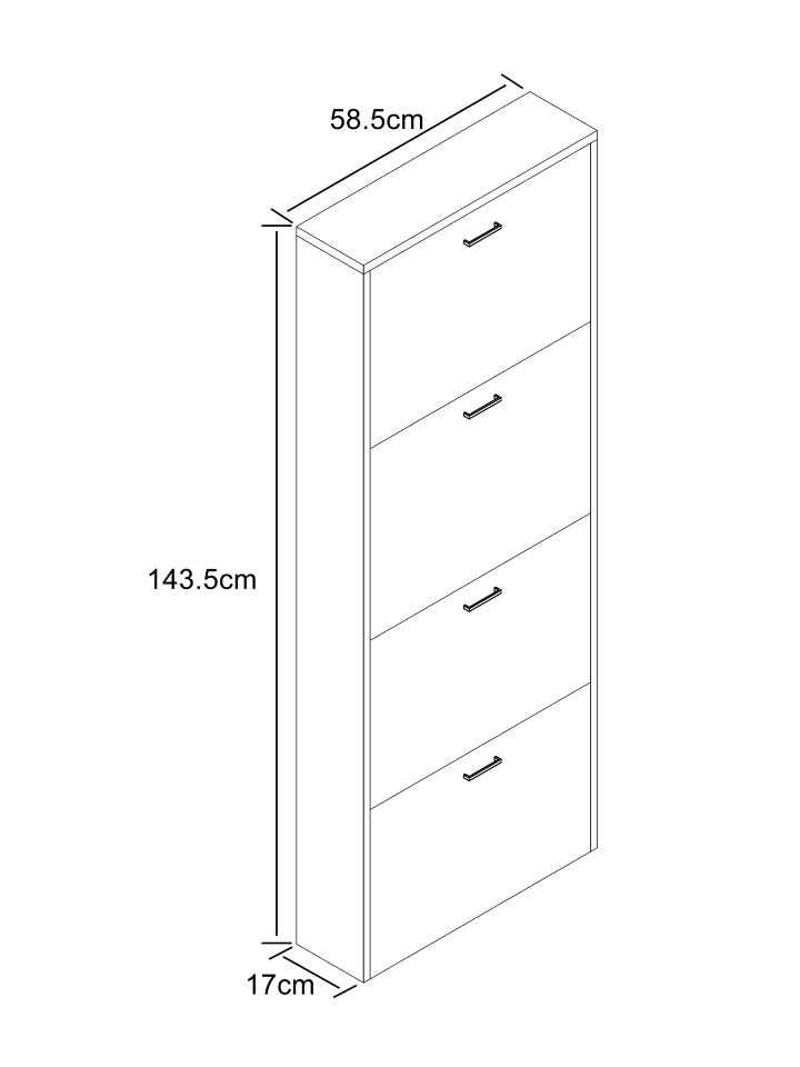 VCM  Holz Schuhregal Schuhschrank Schuhkipper Sulos L in Weiß günstig kaufen onesize