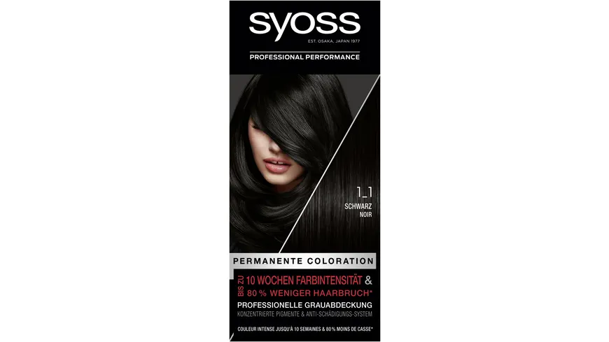 syoss Permanente Coloration Stufe 3 1_1 - schwarz